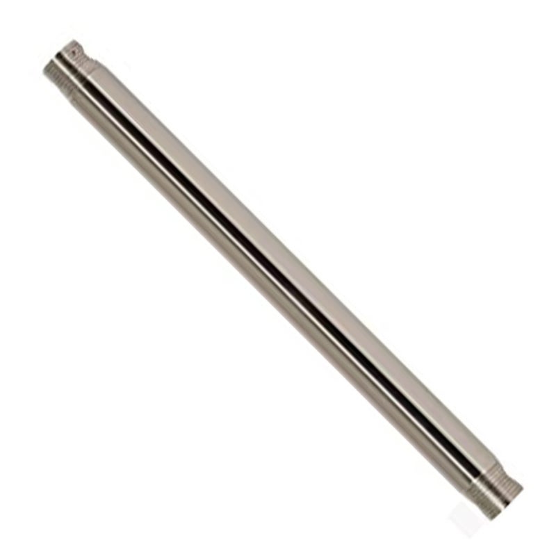 Ciata Ceiling Fan Extension Rod, Ceiling Fan Downrod, 12 Inch long Extension Downrod for Ceiling Fans, 3/4â€ Inside Diameter with Tapered threaded ends, Brushed Nickel Finish - Image 1
